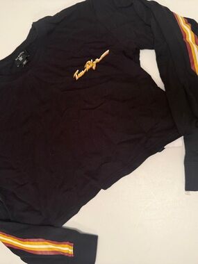 True Religion Black Crewneck Tee with Subtle Logo